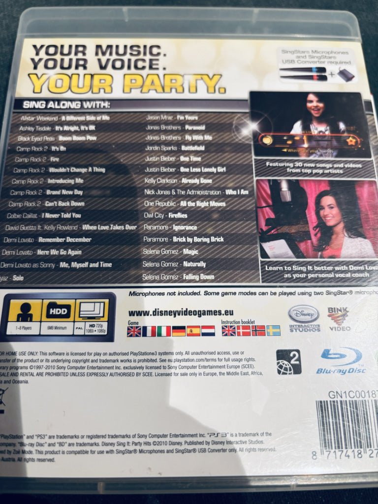 Disney Sing It: Party Hits. PS3.
