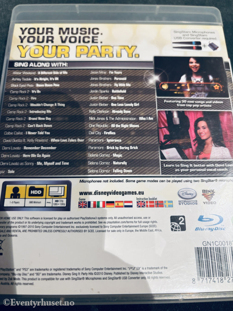 Disney Sing It: Party Hits. PS3.