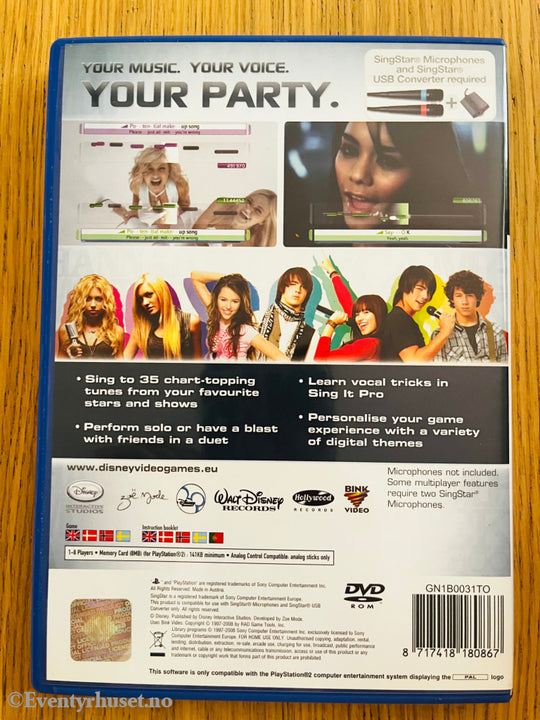 Disney Sing It. PS2.