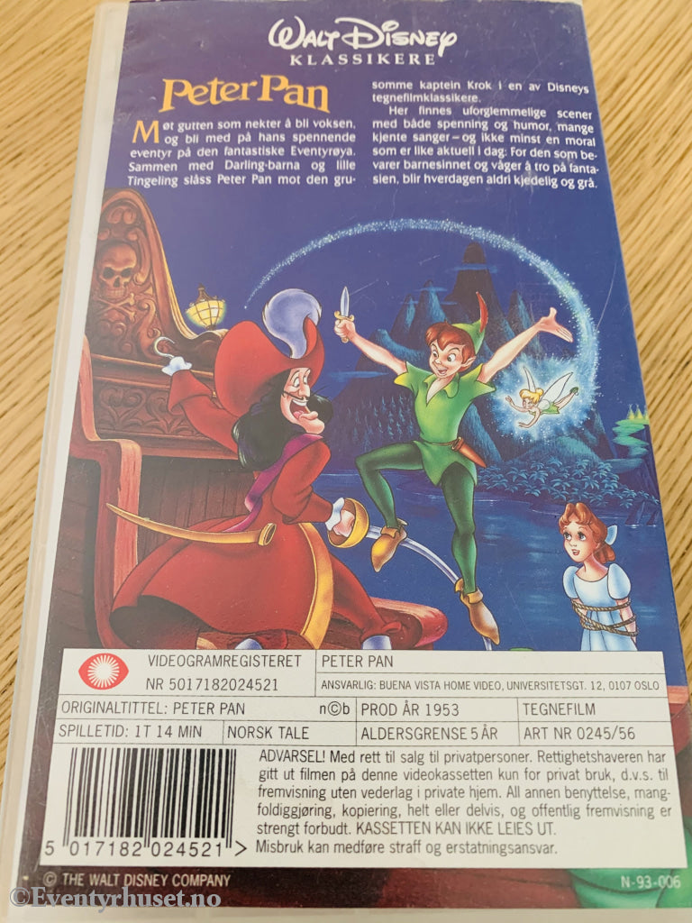 Disney Vhs. 0245/56. Peter Pan. Vhs