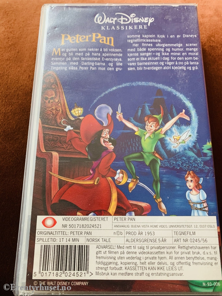Disney Vhs. 0245/56. Peter Pan. Vhs