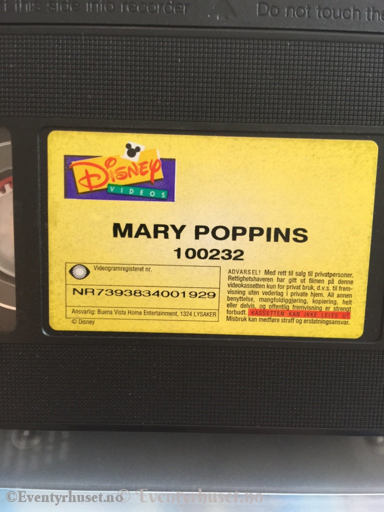 Disney Vhs. 100232. Mary Poppins. 1964. Vhs