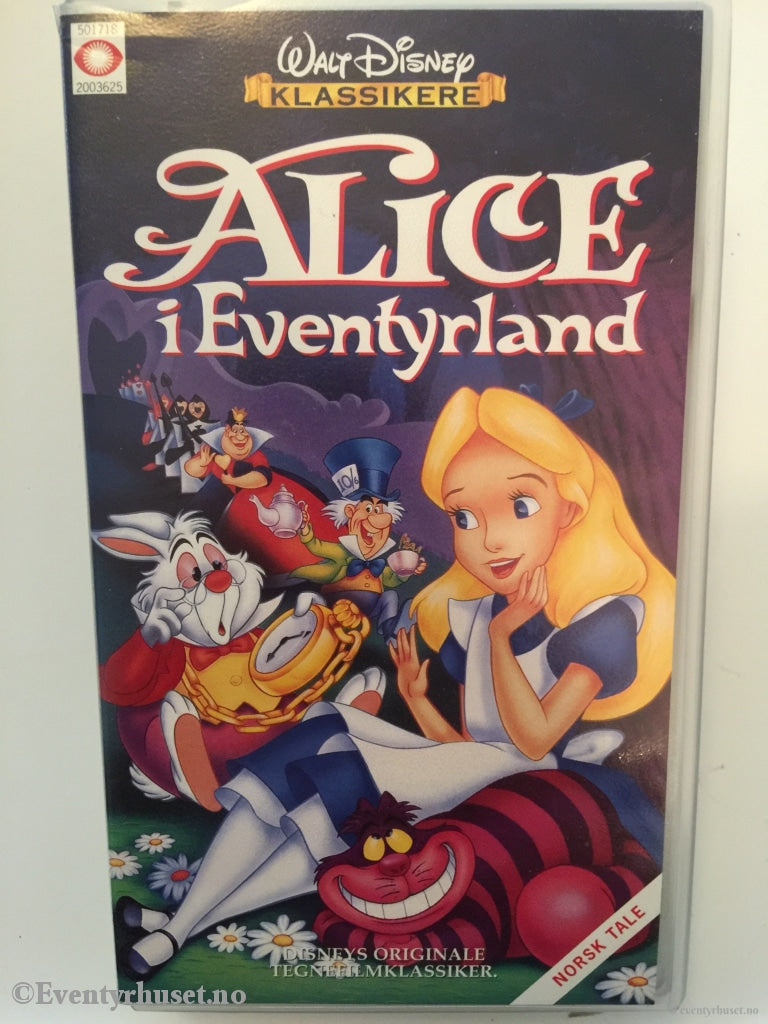 Disney Vhs. 100362. Alice I Eventyrland. Vhs