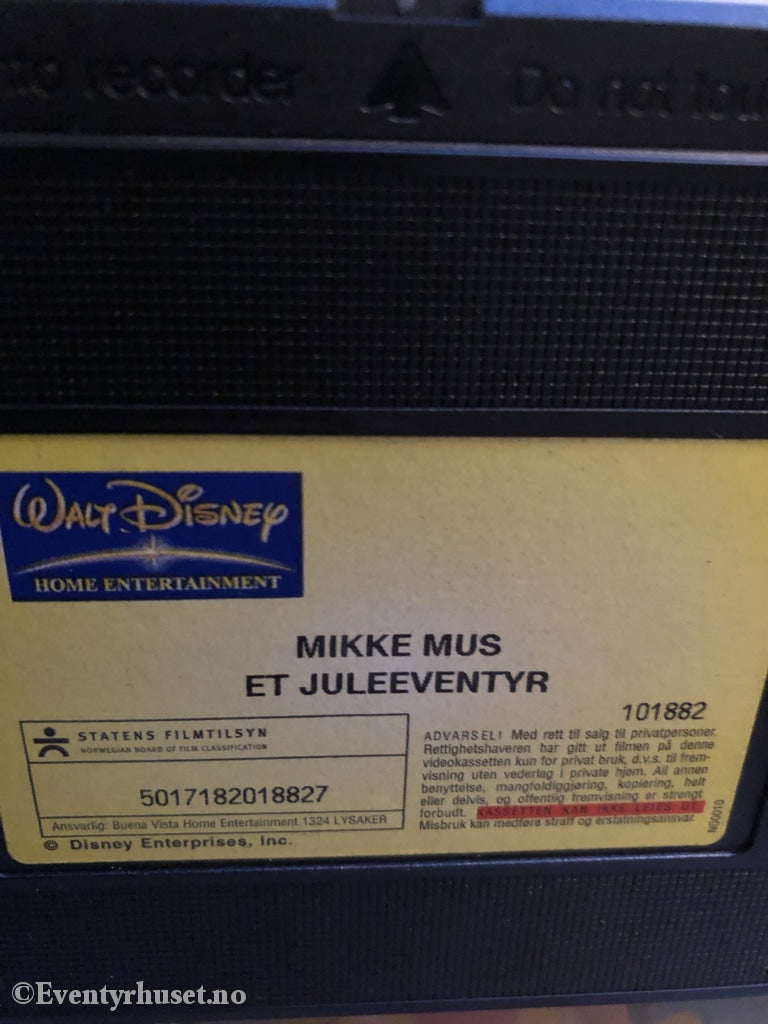 Disney Vhs. 101882. Mikke Mus. Et Juleeventyr. Vhs