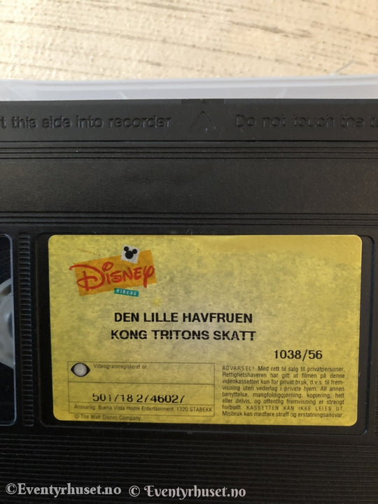 Disney Vhs. 1038/56. Den Lille Havfruen - Kong Tritons Skatt. Vhs