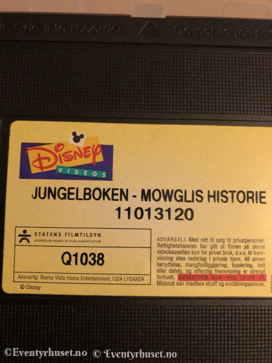 Disney Vhs 11013120. Jungelboken. Mowglis Historie. Vhs.