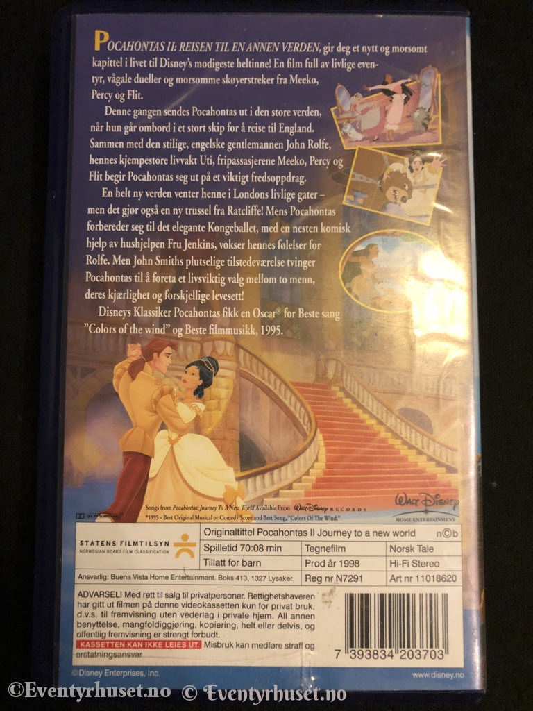 Disney Vhs. 11018620. Pocahontas 2. 1998. Vhs