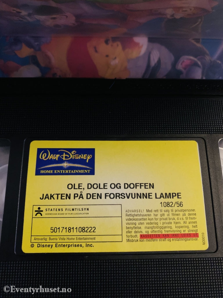 Disney Vhs. 110822. Ole Dole Og Doffen. Jakten På Den Forsvunne Lampe. (Ducktales The Movie). Vhs