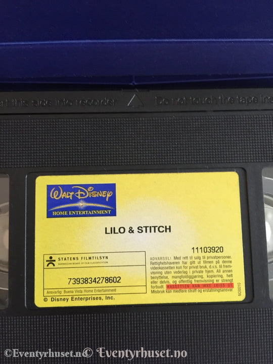Disney Vhs. 11103920. Lilo & Stitch. Vhs