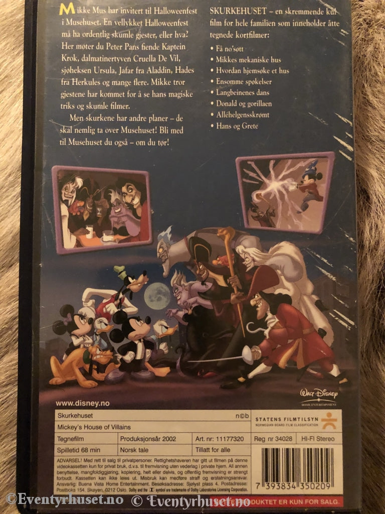 Disney Vhs. 11177320. Skurkehuset. 2002. Vhs
