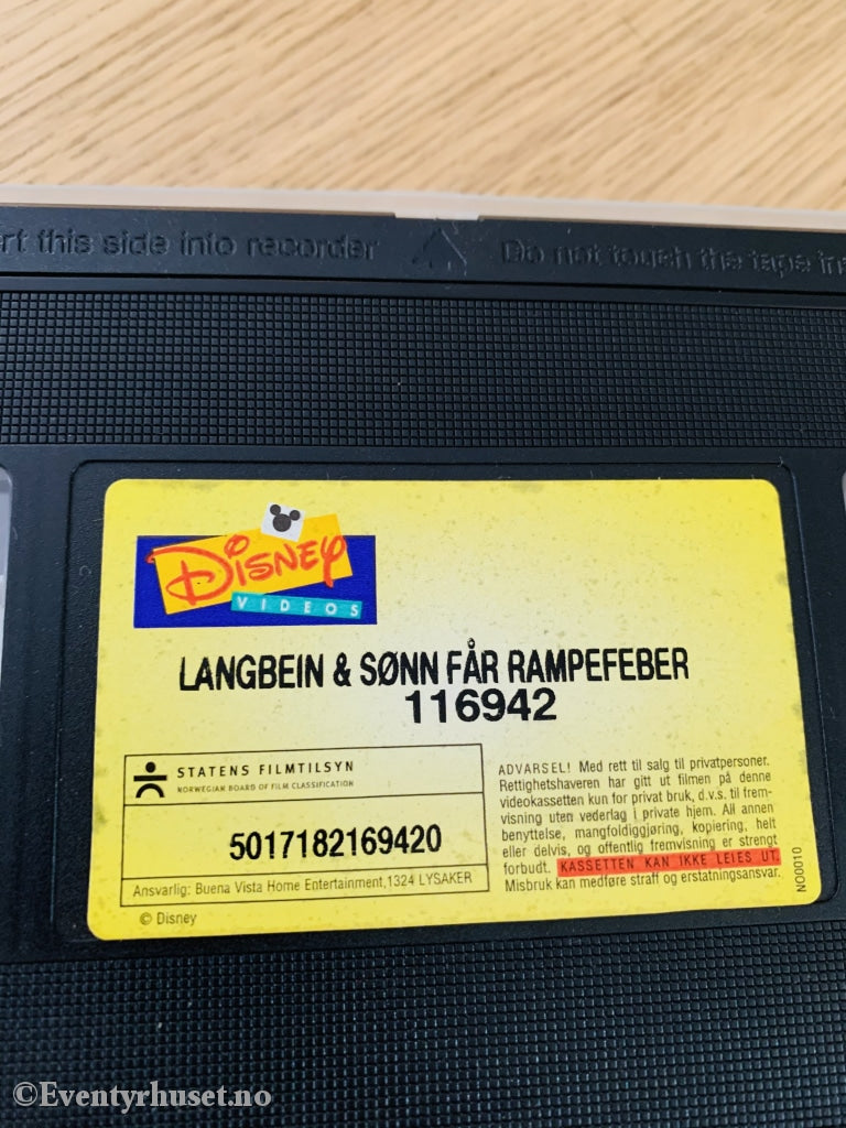 Disney Vhs. 116942. Langbein Og Sønn - & Får Rampefeber. Vhs