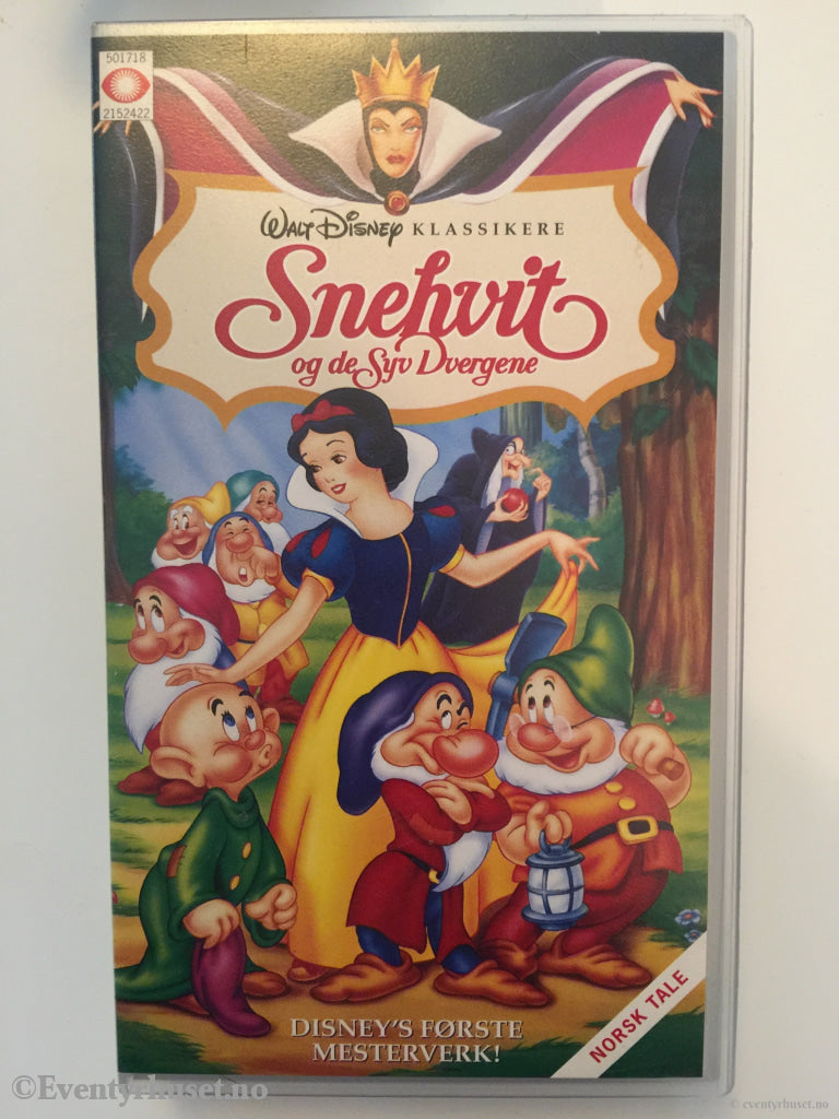 Disney Vhs. 1524/56. Snehvit Og De Syv Dvergene. Vhs