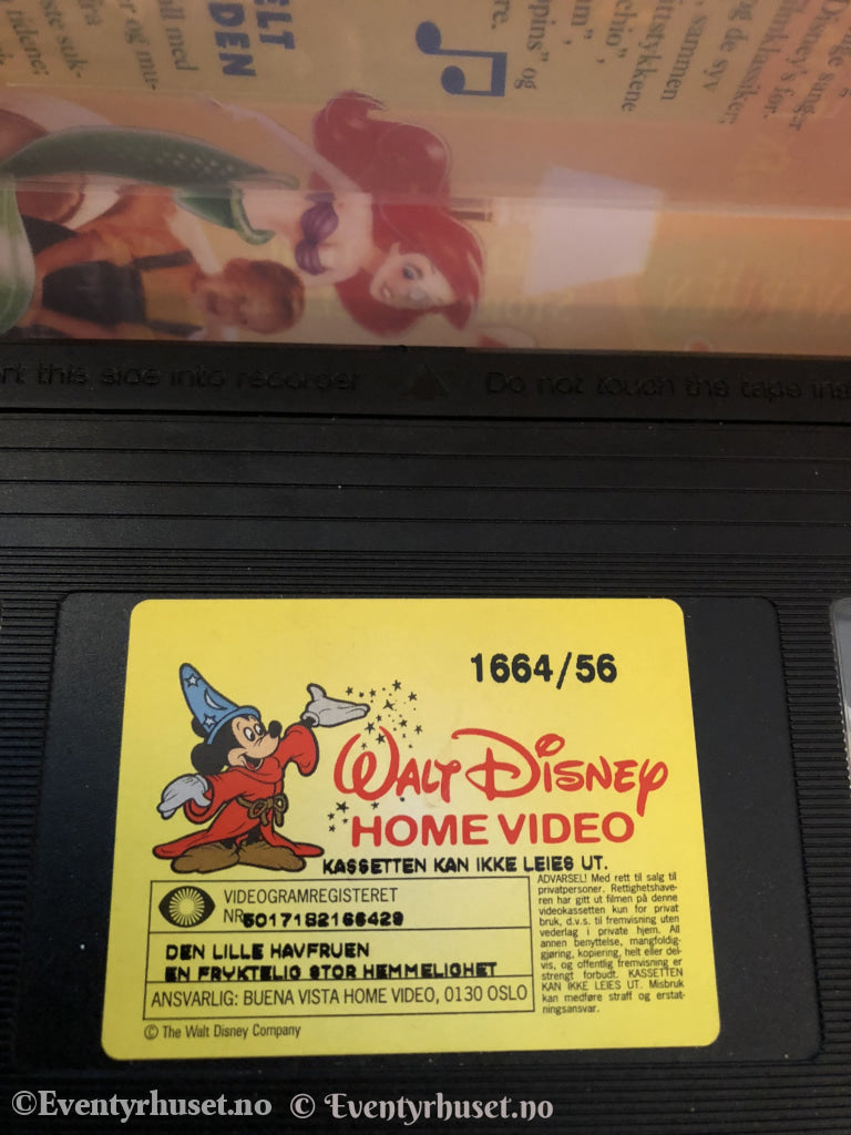 Disney Vhs. 1664/56. Den Lille Havfruen - En Fryktelig Stor Hemmelighet. Vhs