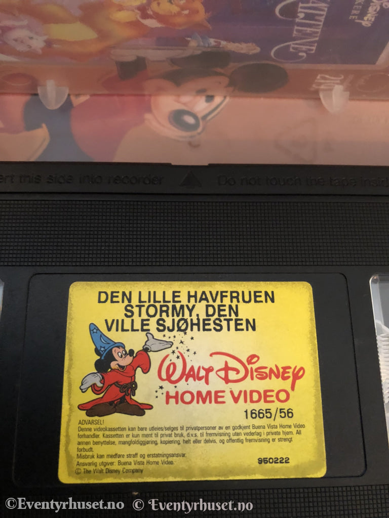 Disney Vhs. 1665/56. Den Lille Havfruen - Stormy Den Ville Sjøhesten. Vhs