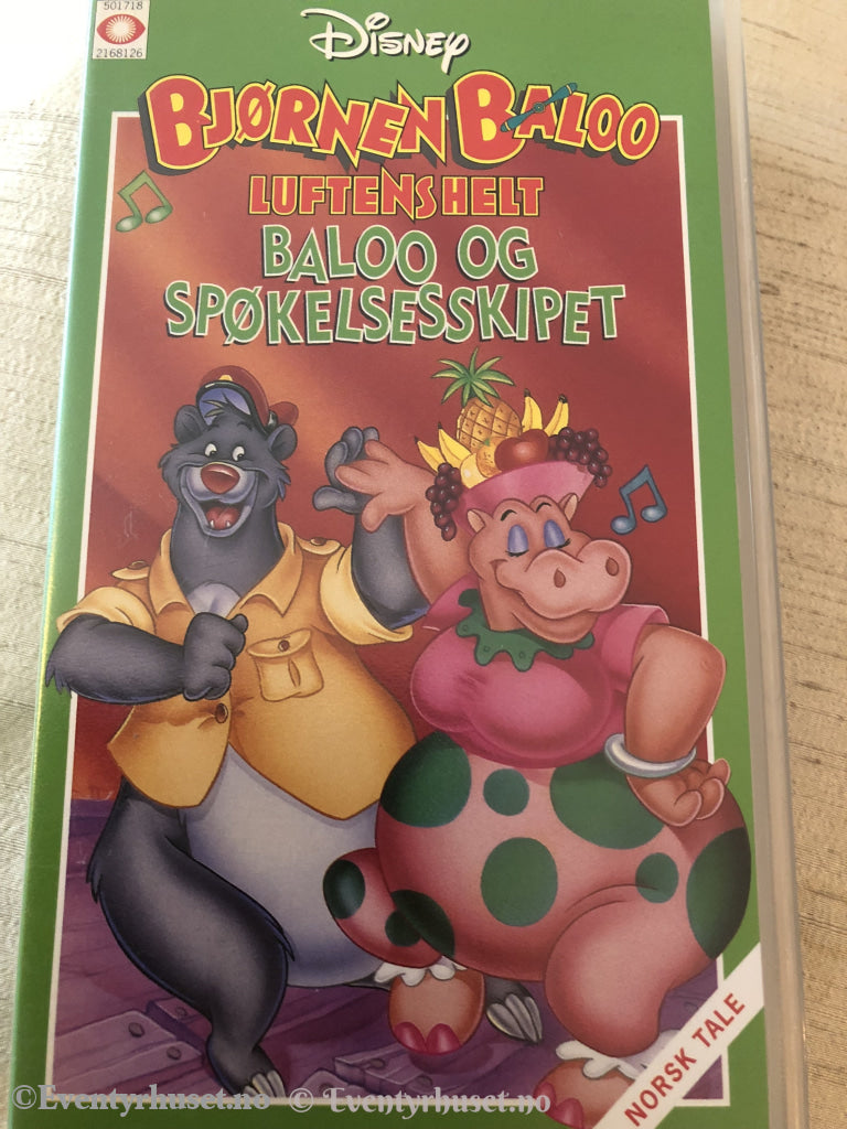 Disney Vhs. 1681/56. Bjørnen Baloo - Luftens Helt. Og Spøkelsesskipet. Vhs