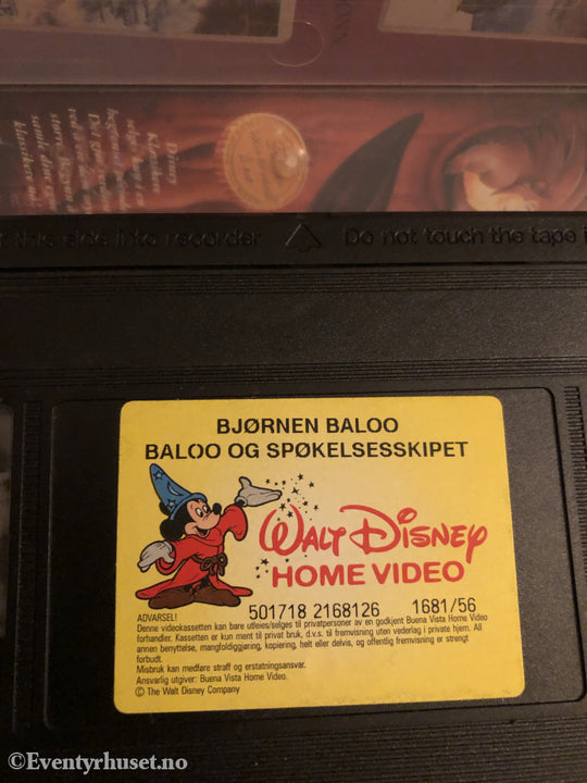 Disney Vhs. 1681/56. Bjørnen Baloo - Luftens Helt. Og Spøkelsesskipet. Vhs