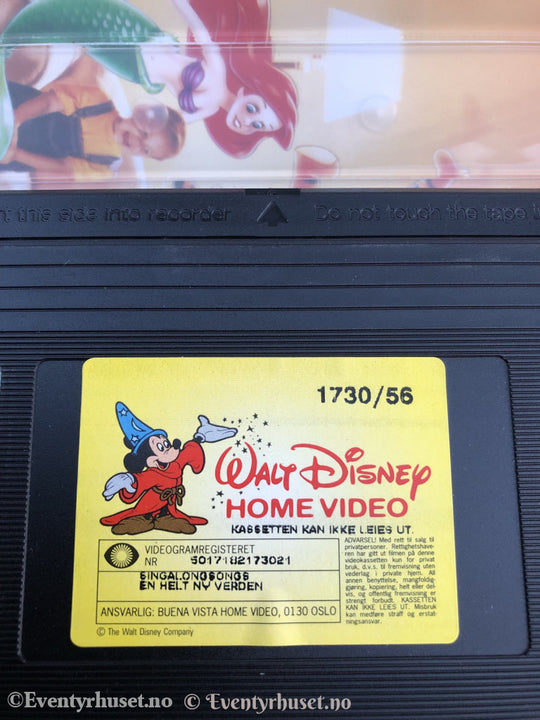 Disney Vhs 1730/56. Sing Along Songs. Volum 1. En Helt Ny Verden.