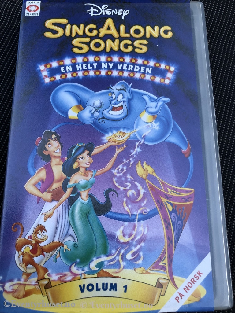 Disney Vhs 1730/56. Sing Along Songs. Volum 1. En Helt Ny Verden.