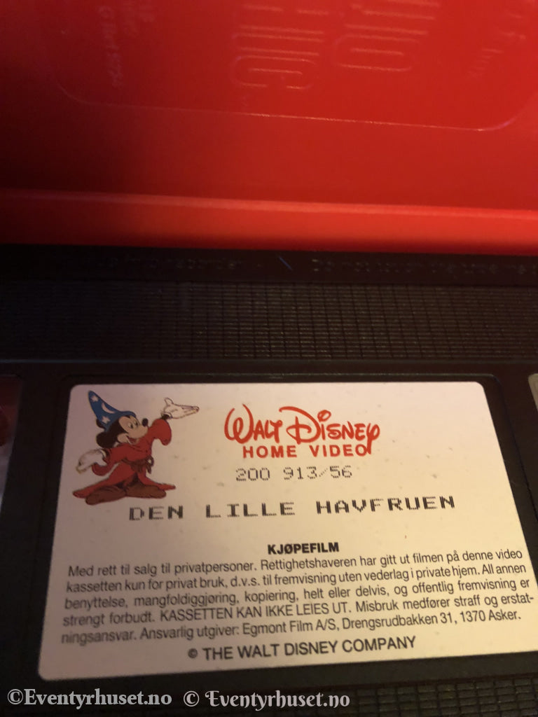 Disney Vhs. 20019/56-3. Den Lille Havfruen. Vhs