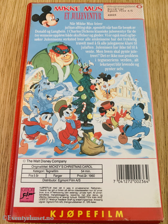 Disney Vhs. 200236/56. Mikke Mus - Et Juleeventyr. Vhs