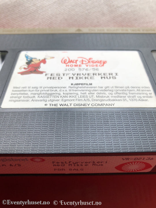 Disney Vhs. 200576/56. Festfyrverkeri Med Mikke Mus. Vhs