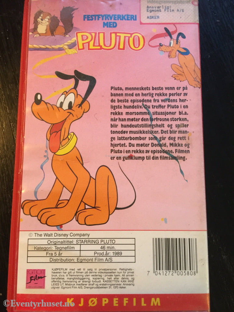 Disney Vhs. 200580/56-3. Festfyrverkeri Med Pluto. 1989. Vhs