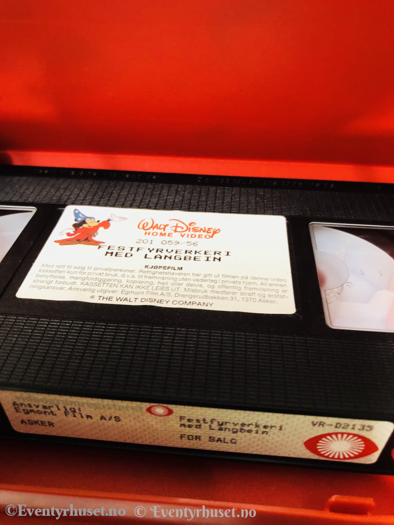 Disney Vhs. 201059/56. Festfyrverkeri Med Langbein. Vhs