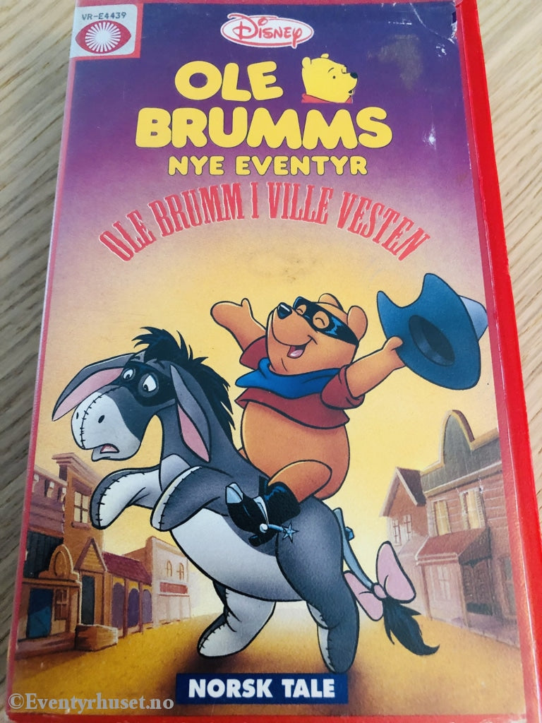 Disney Vhs. 261052. Ole Brumms Nye Eventyr. Brumm I Ville Vesten. 1990. Vhs