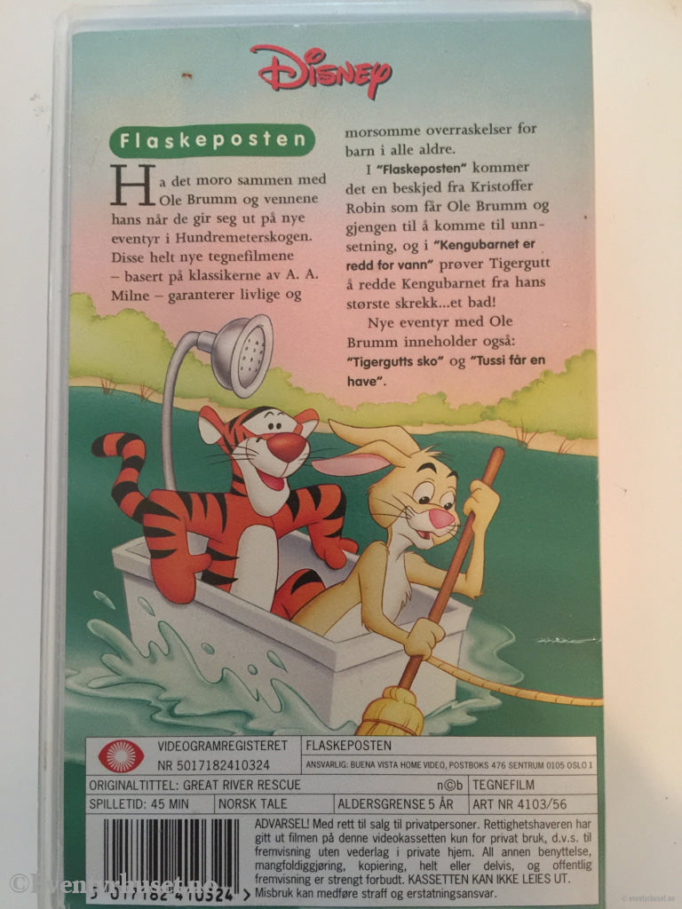 Disney Vhs. 4103/56. Ole Brumm - Flaskeposten. Vhs