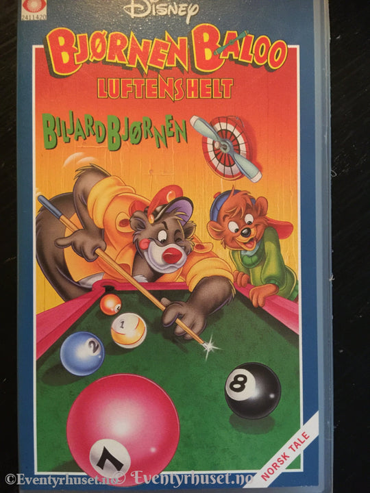 Disney Vhs. 4114/56. Bjørnen Baloo - Luftens Helt. Biljardbjørnen. Vhs