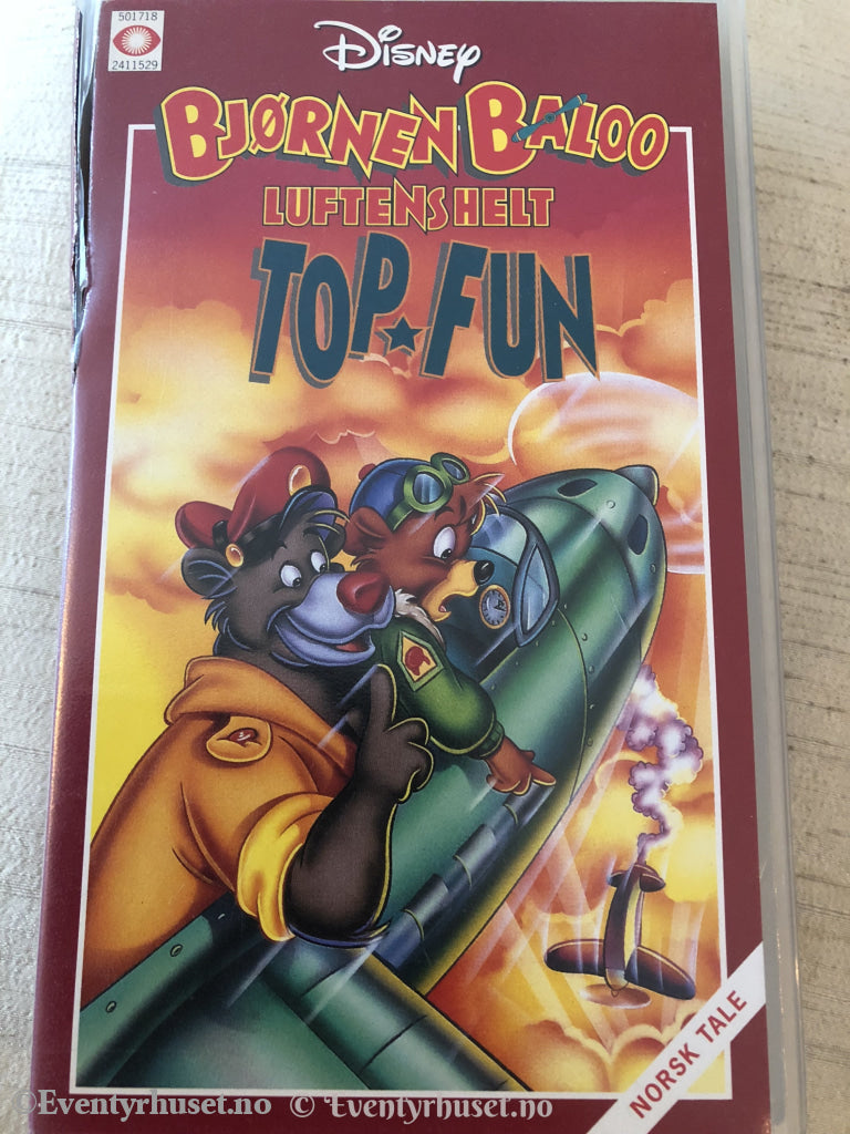 Disney Vhs. 4115/56. Bjørnen Baloo - Luftens Helt. Top-Fun. Vhs