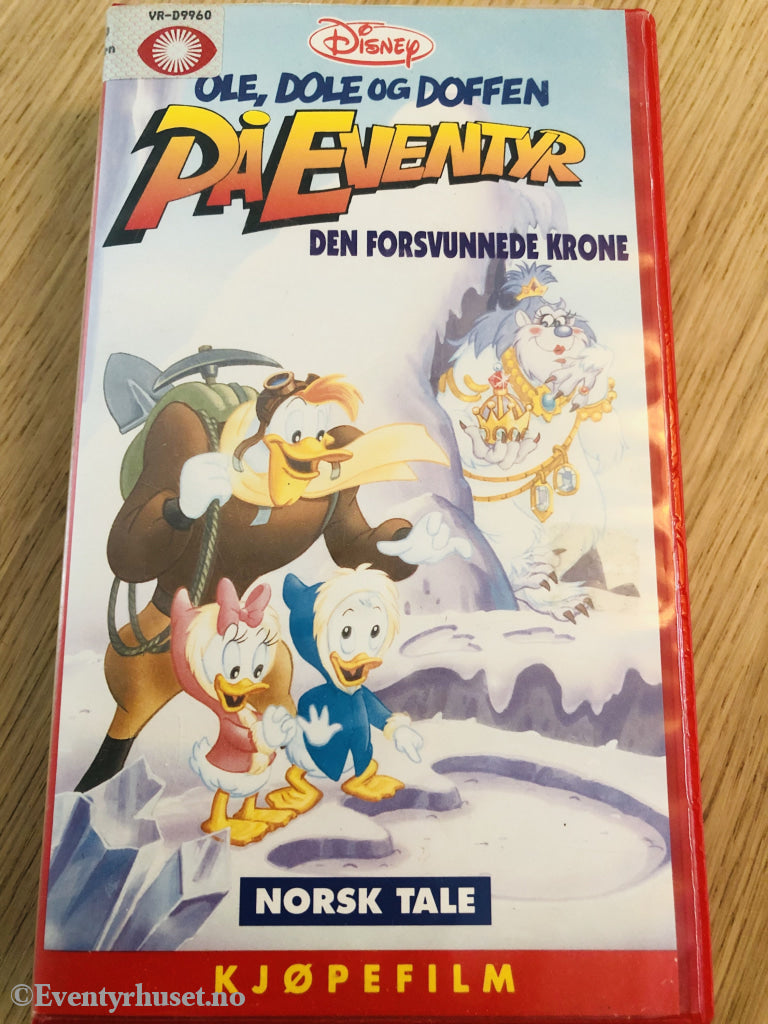 Disney Vhs. 640/20. Ole Dole Og Doffen På Eventyr - Den Forsvunnede Krone. 1988. Vhs