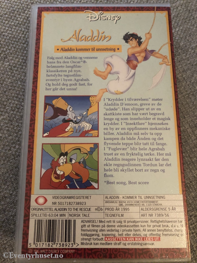 Disney Vhs 7389/56. Aladdin Kommer Til Unnsetning.