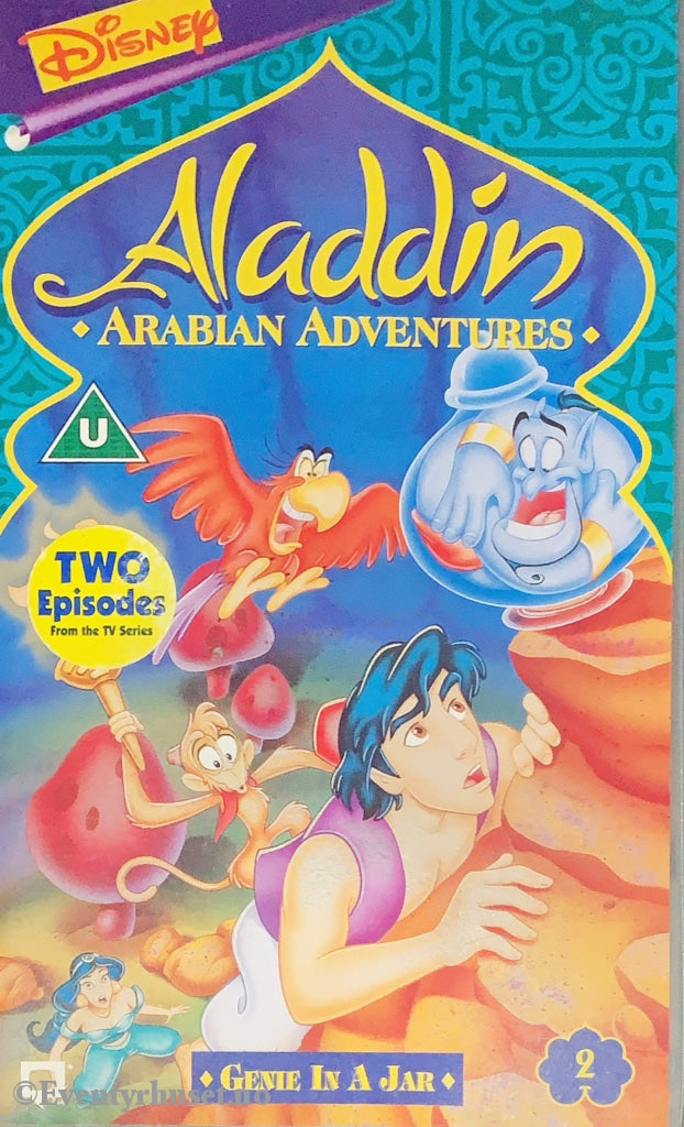 Disney Vhs. Aladdin - Arabian Adventures. Engelsk Norsksolgt! Vhs