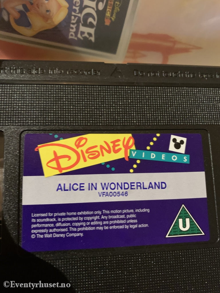 Disney Vhs. Alice In Wonderland. Solgt I Norge! Vhs