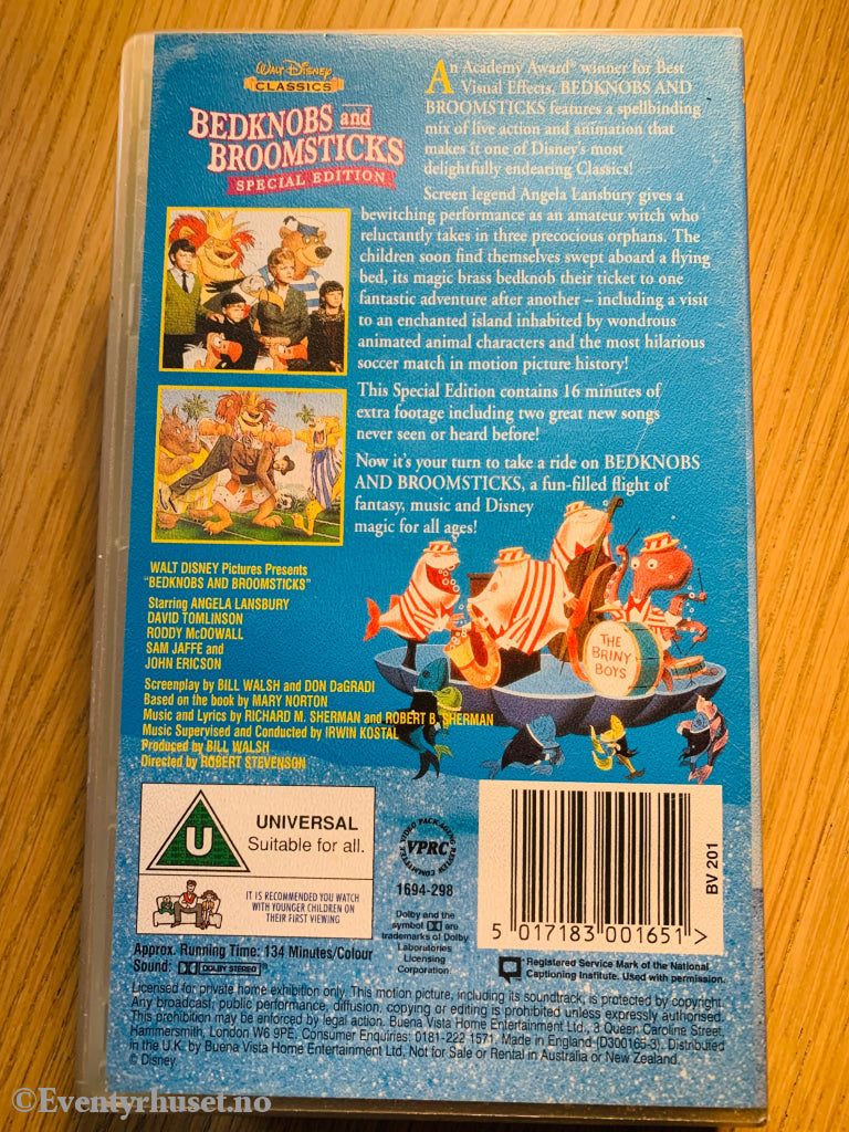 Disney Vhs. Bedknobs And Broomsticks. Solgt I Norge! Vhs