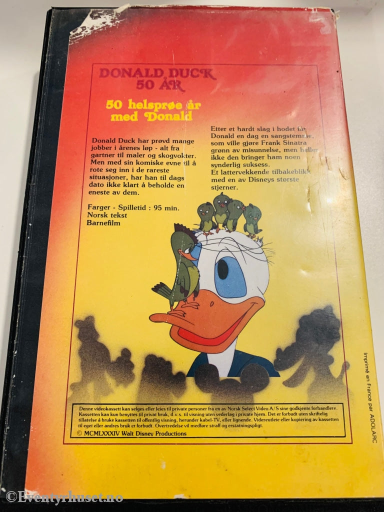 Disney Vhs Big Box. Donald Duck 50 År. Box