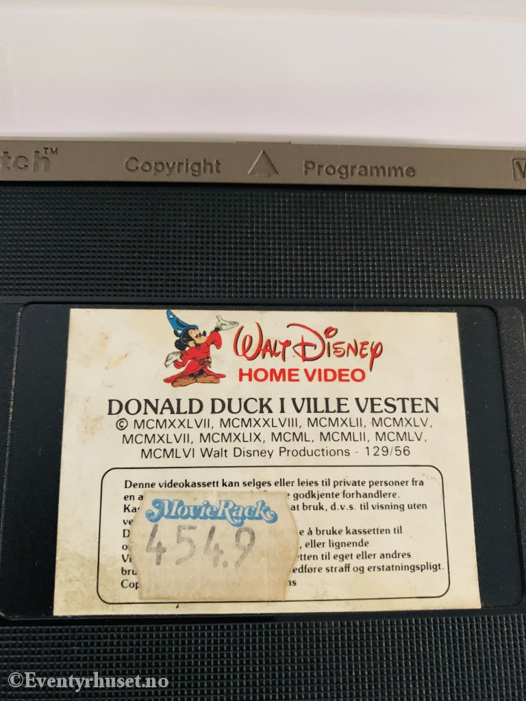 Disney Vhs Big Box. Donald Duck I Ville Vesten.