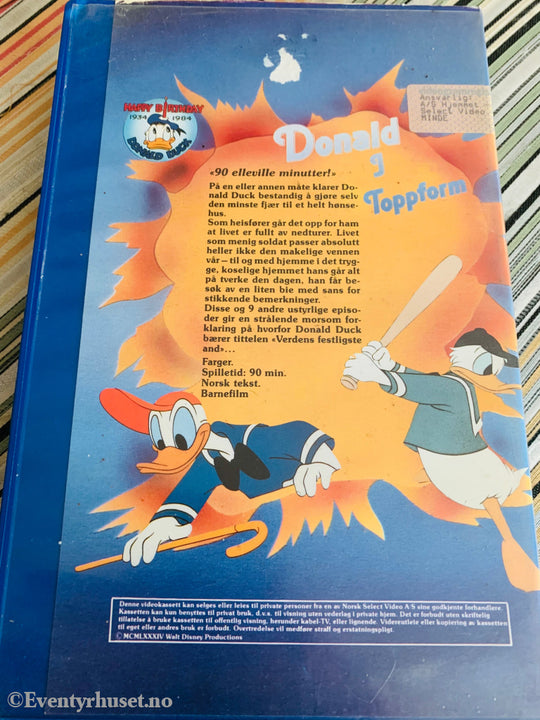 Disney Vhs Big Box. Donald I Toppform. Box