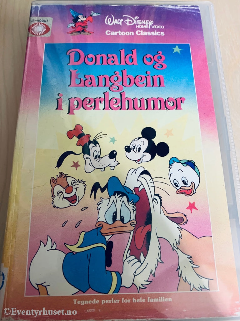 Disney Vhs Big Box. Donald Og Langbein I Perlehumør.