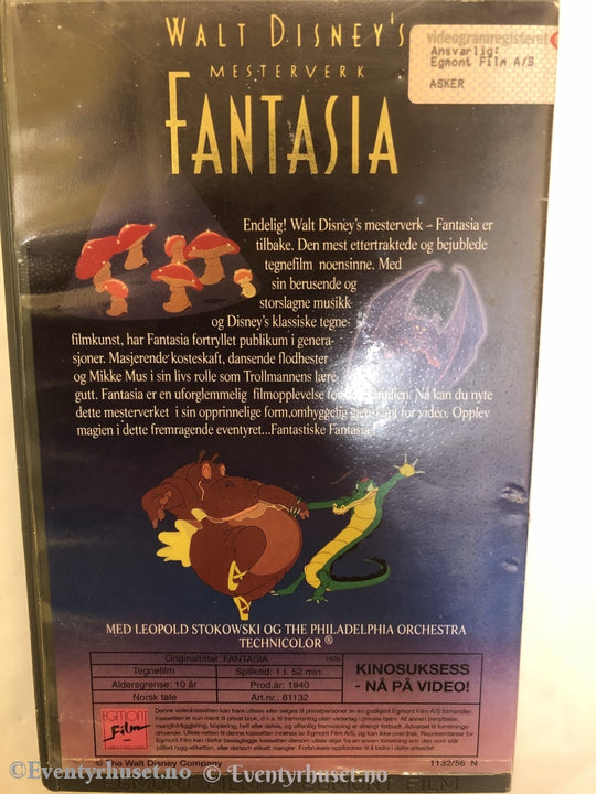 Fantasia. 1940. Vhs Big Box.