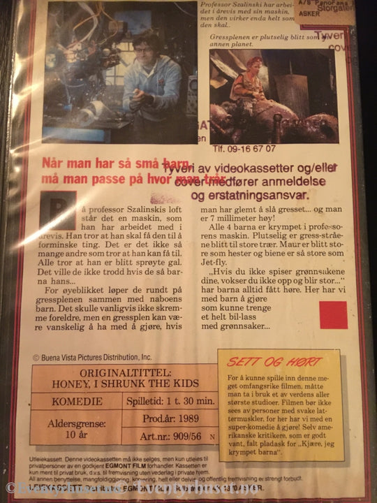 Disney Vhs Big Box. Kjære Jeg Krympet Barna.