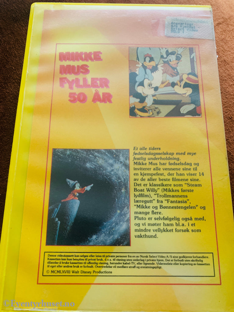 Disney VHS Big Box. Mikke Mus fyller 50 år. VHS Big Box