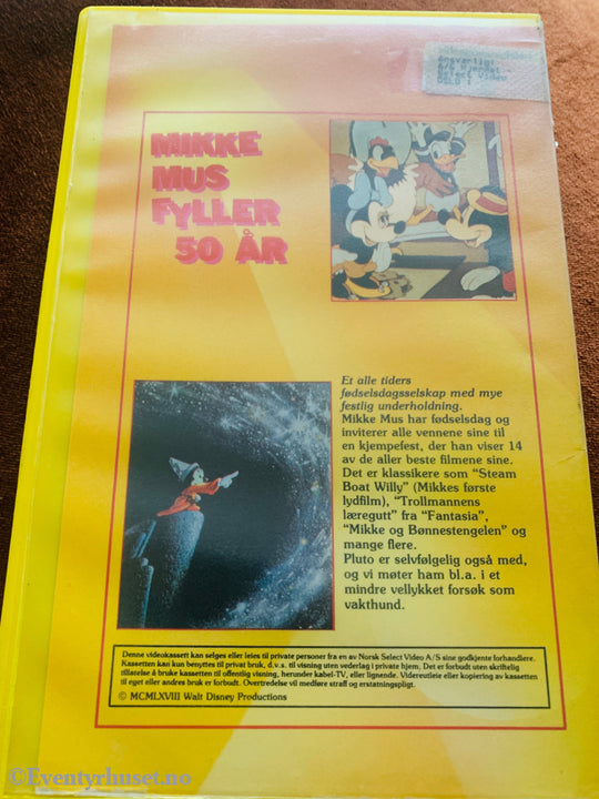 Disney VHS Big Box. Mikke Mus fyller 50 år. VHS Big Box
