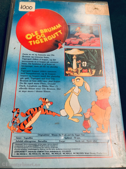 Disney Vhs Big Box. Ole Brumm Og Tigergutt. Box