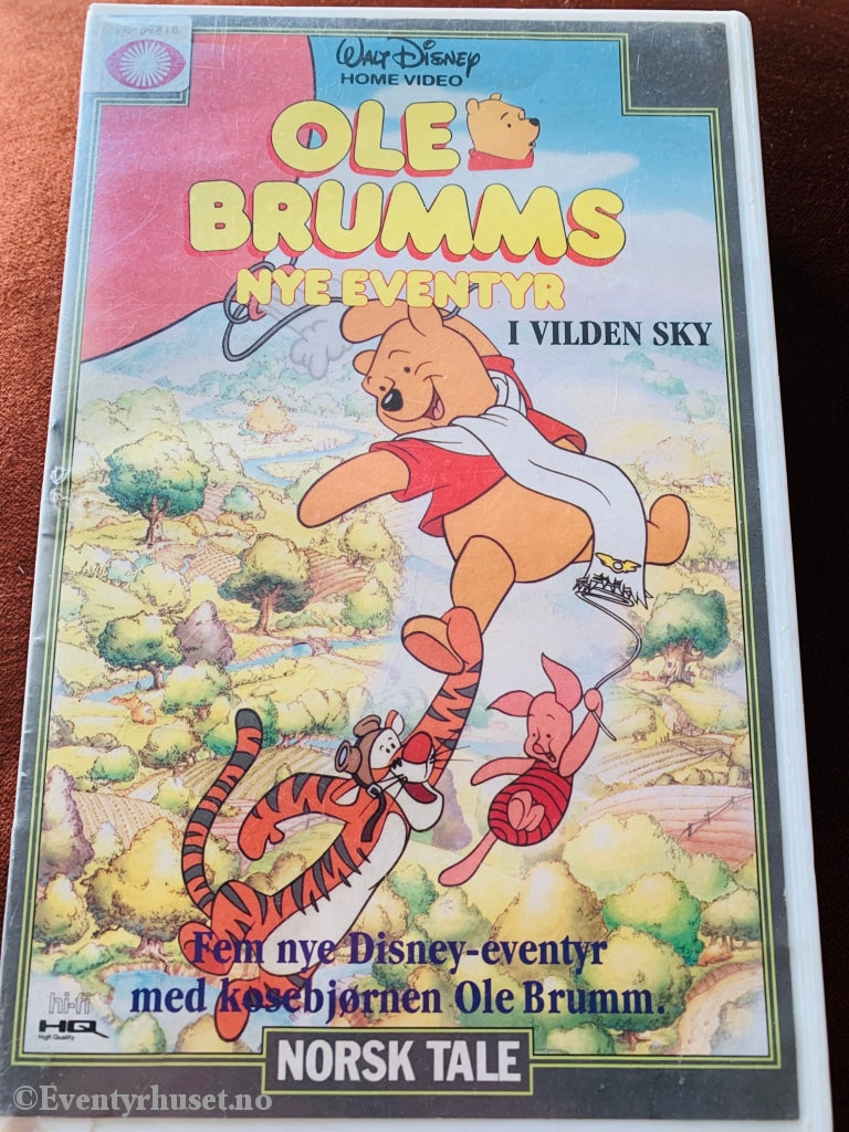 Disney Vhs Big Box. Ole Brumms Nye Eventyr - I Vilden Sky. 1989.