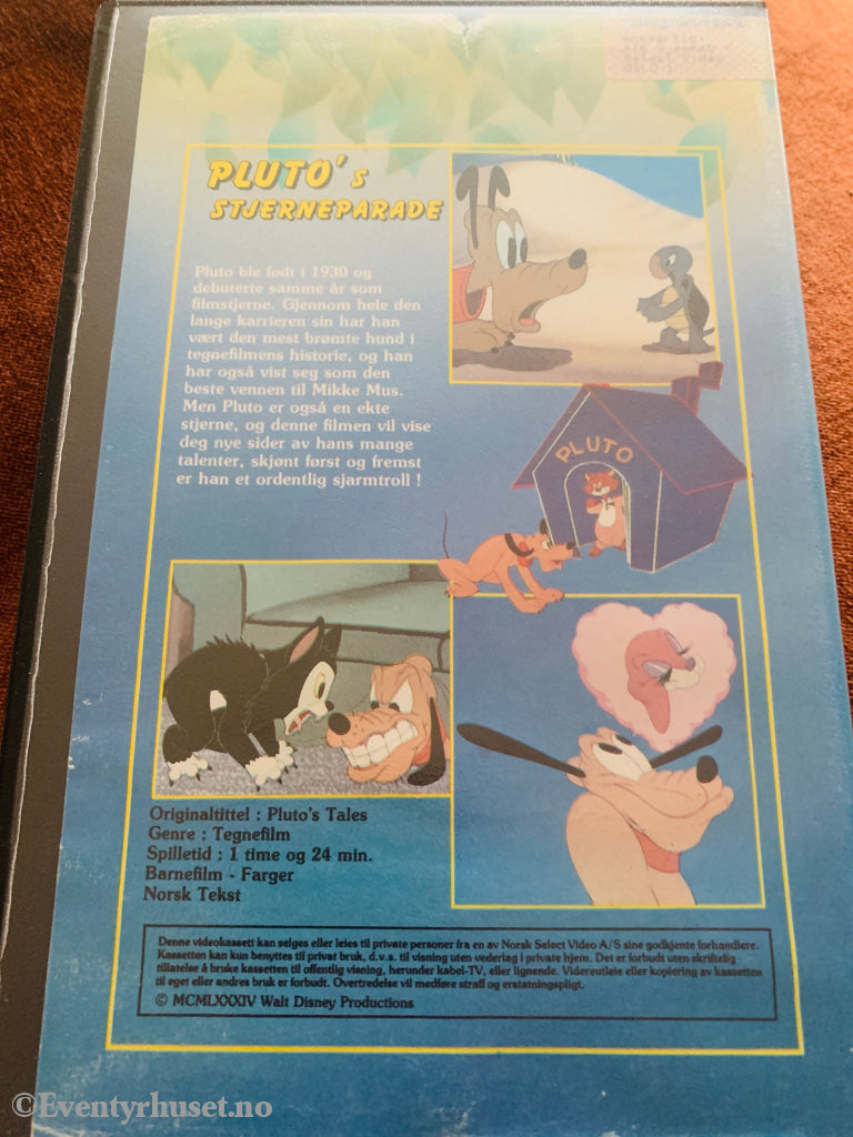 Disney VHS Big Box. Pluto’s Stjerneparade. VHS Big Box