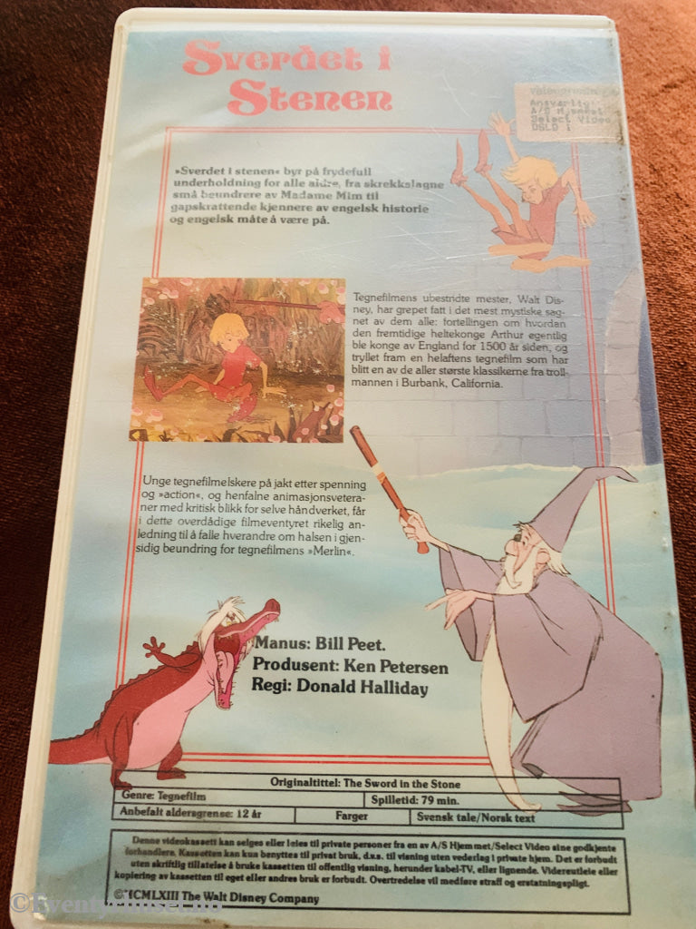 Disney VHS Big Box. Sverdet i Stenen. VHS Big Box