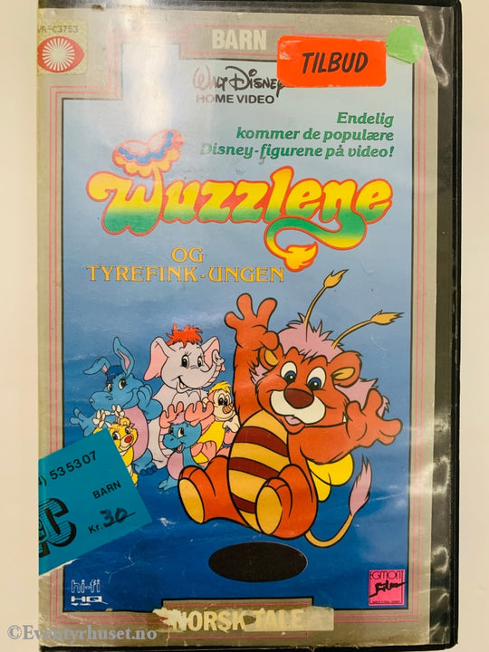 Disney Vhs Big Box. Wuzzlene Og Tyrefink-Ungen. 1985.