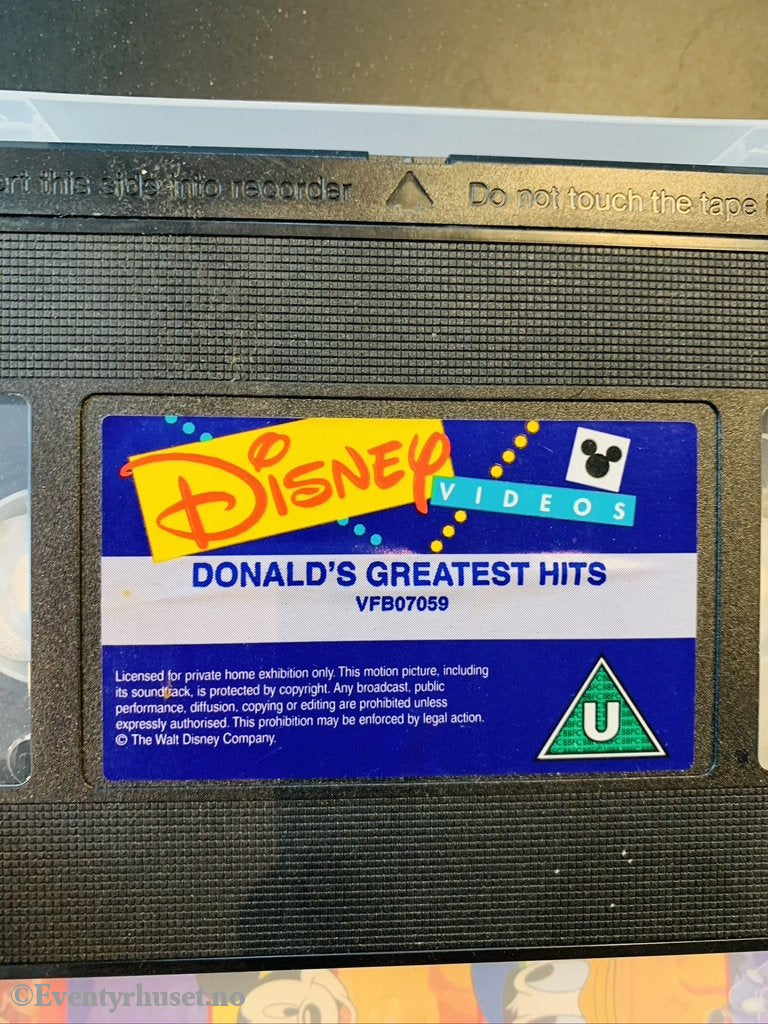 Disney Vhs. Donald´s Greatest Hits. Solgt I Norge! Vhs